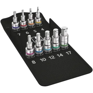 Wera 8740 C HF 1 Zyklop Bitnuss-Satz Innensechskant, mit Haltefunktion, 9-teilig - 05004201001