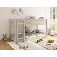 OTTO home Kinderbett ROBIN,Bodenbett,Etagenbett,Leiter/Einstieg seitenverkehrt montierbar (2 Größen), Montessori Stil, zertifiziertes Massivholz