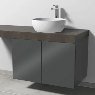 Sanipa Waschtischunterbau mit Türen 2morrow (P2363) 510x800x520 Anthrazit-Glanz, P236379 P236379
