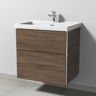 Sanipa 3way Waschtischunterbau zu Villeroy & Boch Subway 3.0 Waschtisch mit 2 Auszügen, Eiche-Arizon BR84780