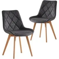 B&D home 4-Fußstuhl TANIA (2er Set, 2 St), gepolstert, Massivholz Buche, geölt