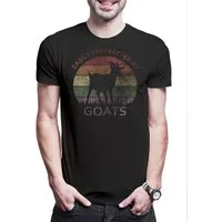 Urban Backwoods Print-Shirt Easily Distracted By GOATs Herren T-Shirt Ziegen Ziege Schaf Hirte Hip (1-tlg) Bauer Züchter Rap Hop