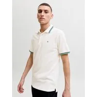 Jack & Jones Poloshirt JJEPAULOS Poloshirt mit klassischem Kragen und figurbetonter Form Logostickerei, modisch, schmal, Baumwolle, Polokragen