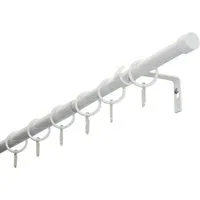 GARDINIA Gardinenstange Set Metall, Ø 19 mm, 1-läufig, ausziehbar, mit Bohren, verschraubt, Aluminium, 1-Lauf