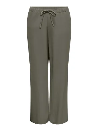 ONLY CARMAKOMA - CARGOA MW LINEN BL PULL-UP PANT PNT Smokey Olive - Gr. - 32
