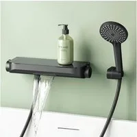 Mai & Mai Wannenarmatur Badewannenarmatur mit Handbrause Thermostat 4 Strahlarten Oryntex-03