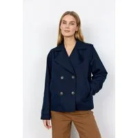 soyaconcept Kurzjacke SC-AMANDA 1 aus Baumwollmischung, Regular Fit, mit zweireihigem Knopfverschluss