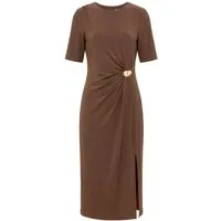 bianca Sommerkleid DAVINA - Jerseykleid mit Raffdetail und Schlitz - Kleid Damen