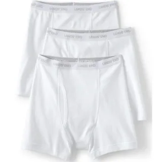 Baumwoll-Boxershorts (3er-Set), Herren,  Weiß, Baumwolle, by Lands' End