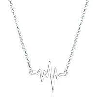 Elli Kette mit Anhänger Herzschlag Anhänger Liebe 925 Silber, Herzschlag