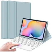 Fintie Tablet-Hülle + Tastatur für Samsung Galaxy Tab S6 Lite 10,4 Zoll 2024/2022/2020, mit Magnetisch Abnehmbarer Deutscher Tastatur und Touchpad Keyboard