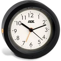 ADE Wecker Analoger Wecker ohne Ticken, geräuschlos mit automatischem Nachtlichtsensor, perfekt als Reisewecker