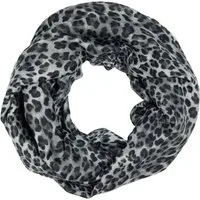 Caspar Loop Leichter Damen Schal weiches Halstuch Leo Muster Animal Print - SC546, samtig weich aus hochwertigem Material für ein angenemes Tragegefühl