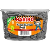 HARIBO Süßigkeit, Haribo Super Gurken salzig veggie salziges Lakritz würzig 1350g