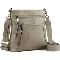 TANTOMI Schultertasche Damen Umhängetasche mit Mehreren Fächern und RFID-Schutz (Crossbody Bag aus PU-Leder mit verstellbarem Schultergurt), Ideal für Alltag, Reisen, Arbeit, Shopping und Spaziergänge