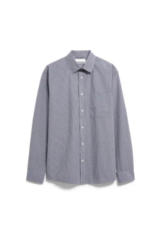 Armedangels - SMALL CHECK LONGSLEEVE SHIRT tinted navy - Gr. - L