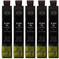 inkpro 5 x Druckerpatrone 603XL BK kompatibel mit Epson 603 XL schwarz, Tintenpatrone (für Expression Home XP-2100, XP-2105, XP-2150, XP-2155, XP-3100, XP-3105, XP-3150, XP-3155, XP-4100, XP-4105, XP-4150, XP-4155, WorkForce WF-2810, WF-2820, WF-2830