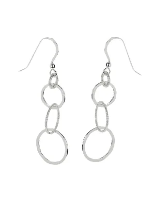 Zeeme Silber Ohrringe Silber 925 mit Ring-Motiv 52mm lang