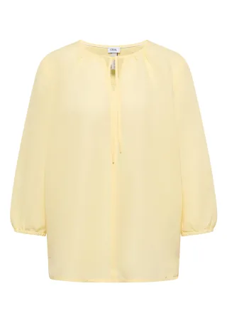 CECIL - Tunika mit Split Neck aus Leinenmix butter yellow - Gr. - M