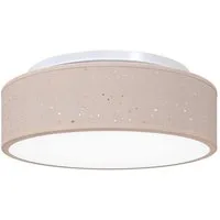 vidaXL Deckenleuchte Deckenlampe mit Strahlern Taupe 38 x 38 x 13,5 cm Stoff