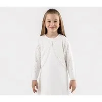 Minora Strickkleid Baby/Kind Bolero Taufweste Strickwaren Mädchen Langarm 3-10 Jahre
