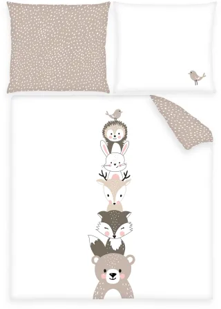 Baby Best Babybettwäsche "babybest Woodland Crew" 2 Stk. mit Wendefunktion