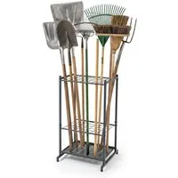 relaxdays Gartengerätehalter Gartengeräteständer für 35 Werkzeuge, (anthrazit)
