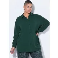 Studio Untold Hemdbluse Hemdbluse oversized Krepp Langarm