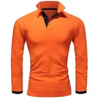 REPUBLIX Poloshirt LEX Herren Basic Langarm Kontrast Polo Hemd