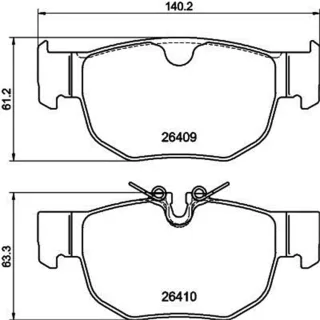 Hella Bremsbel?ge hinten Jaguar F-Pace Land Rover Range 5,0