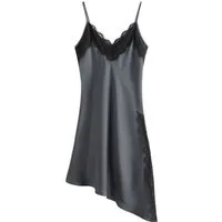 Next Trägerkleid Asymmetrisches Trägerkleid in Minilänge mit Spitze (1-tlg)