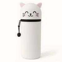 ZUKUNFTSENKEL Federmäppchen Etui Silikon Kinder Mäppchen, (Stiftebox für Schule Büro & Kindergarten, (Pinguin, Panda, Dino, Bär, Katze, Biene), Ausziehbares Federmäppchen mit Tier Design