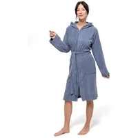 Möve Unisex-Bademantel ideal für Sauna & Spa, Hotelbademantel, Morgenmantel, Kurzform, Kapuze, Reißverschluss