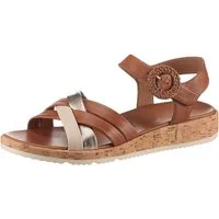 Tamaris Sandalette, Plateau, Sommerschuh, Riemchensandale mit hübscher Zierschnalle