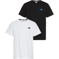 KangaROOS T-Shirt 2er Pack T-Shirts mit kleiner Stickerei (Packung, 2-tlg., 2), 2 T-Shirts mit Stickerei