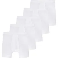 Schiesser Retro Boxer 5er Pack Essentials Feinripp (Spar-Set, 5-St) Long Short / Pant - Baumwolle - mit Eingriff - Atmungsaktiv