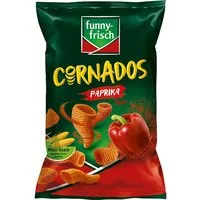 funny-frisch Knabberei, funny frisch Cornados Paprika Mais Snack mit Paprika Geschmack 80g
