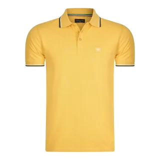Polo Applique Pique von Cappuccino Italia in der farbe Gelb und in größe S.