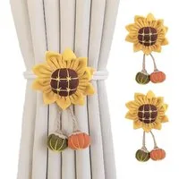 FOUORTUNATE-BEE Raffhalter 2 Stück Blumen Vorhang Raffhalter, Künstliche Blumen Gardinenhalter, (Niedliche Raffhalter Dekorative Fensterdekoration, 2-tlg., für Wohnzimmer Zuhause & Büro)