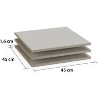 rauch Einlegeboden Zubehör für Rauch-Schränke Garderobe Kleiderschrank Schrank (inklusive Befestigungselemente), 3er-Set Breite 45 cm, Tiefe 45 cm MADE IN GERMANY