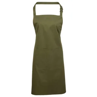 Premier - "Colours Collection" Latzschürze für Herren/Damen Unisex, Tasche (Oliv)