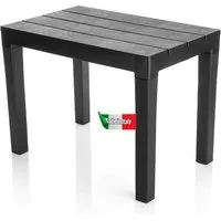 BigDean Gartentisch Garten Beistelltisch in Schwarz wetterfester Campingtisch (Packung, 5-St., Beistelltisch), Kompatk, Praktisch, Wetterfest, Robust