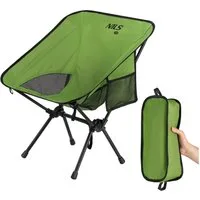 NILS CAMP Campingstuhl Ultraleichter Outdoorstuhl Faltstuhl Steckstuhl grün