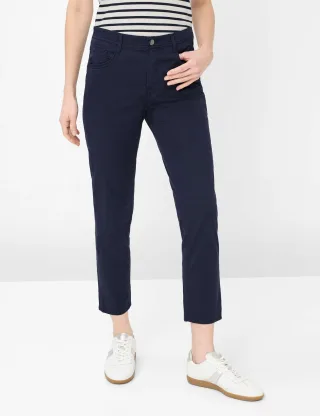 Brax Damen Five-Pocket-Hose Style CAROLA S NAVY, dunkelblau, Gr. 40L