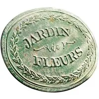 Mirabeau Wanddekoobjekt Deko-Schild Jardin de Fleurs antikgrün