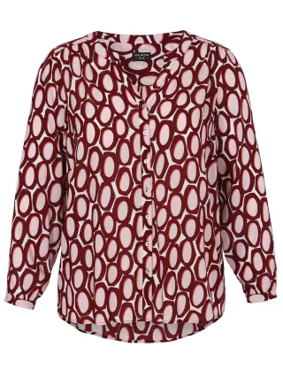 VIA APPIA DUE - Bluse V-Ausschnitt 1/1 Arm Druck beere multicolor - Gr. - 48