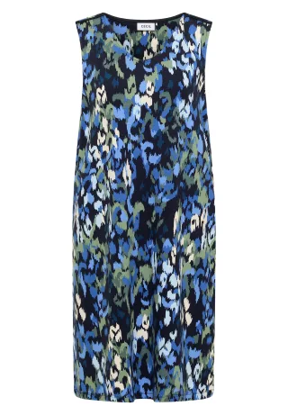 CECIL - Knielanges Kleid aus Jersey mit Print urban dark blue - Gr. - S