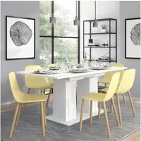 Vicco Esstisch Dix, Weiß, 140-180 x 90 cm (1-St)