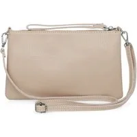 Caspar Clutch Abendtasche Kompakte Damen Leder Tasche - CLASSIC LINE - Modell No.834, leicht, elegant & unempfindlich - 100% Echtleder - Handmade in Italy