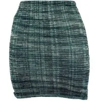 Guru-Shop Minirock Minirock, Boho Strickrock, Ethnorock - grün alternative Bekleidung